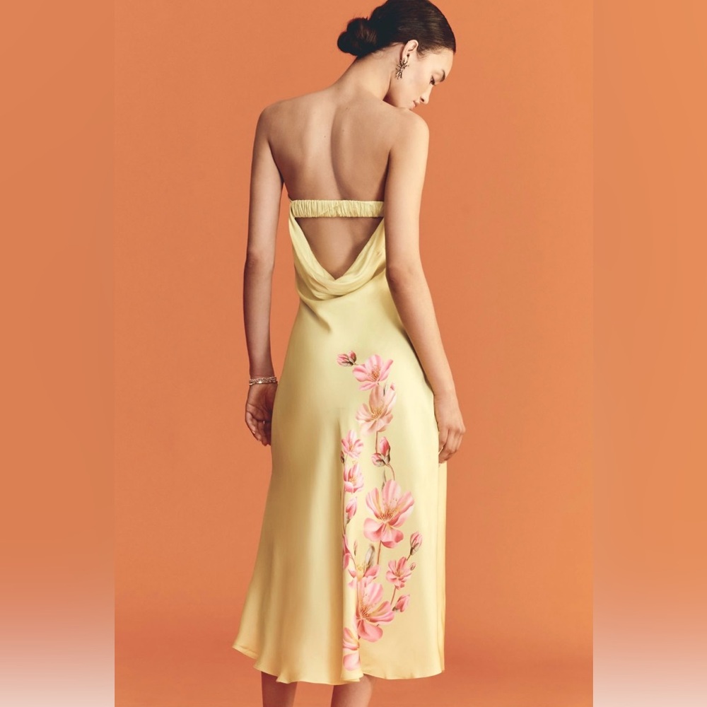 FARM RIO Strapless Printed Midi Split Dress - Picture 3 of 12